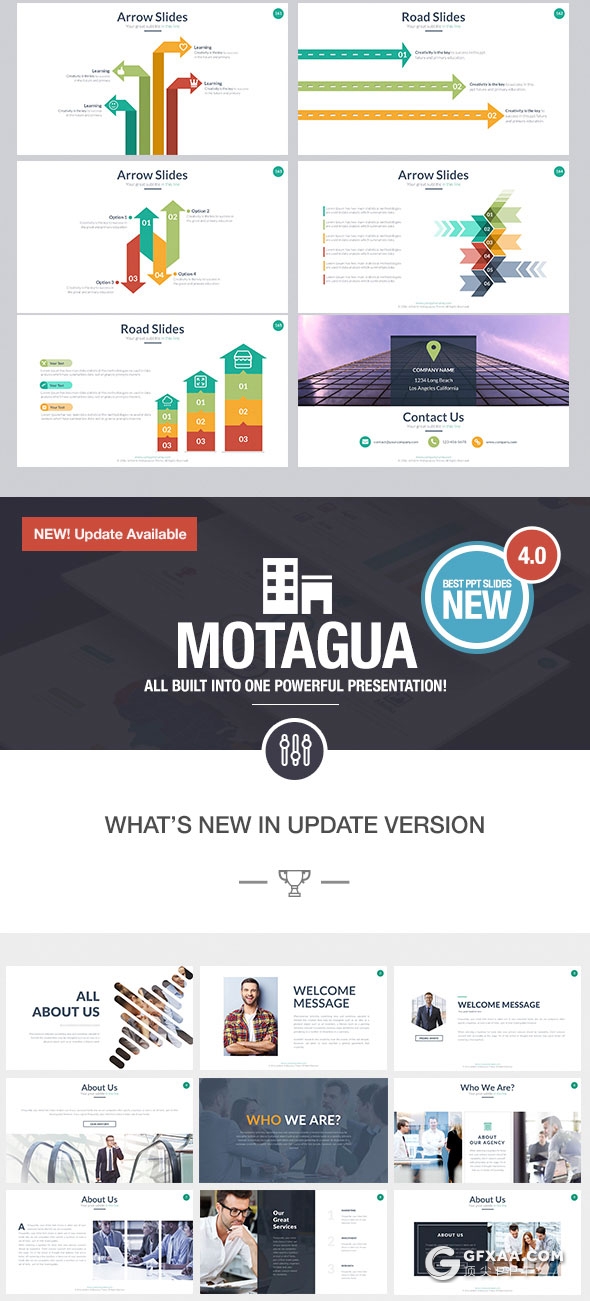 403页国外大型商务通用PPT模板16:9/4:3/16:10/A4四种尺寸PPT模板 - 顶尖PPT