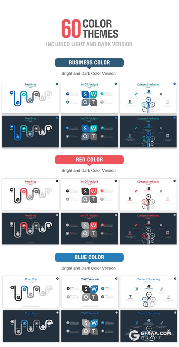 403页国外大型商务通用PPT模板16:9/4:3/16:10/A4四种尺寸PPT模板 - 顶尖PPT