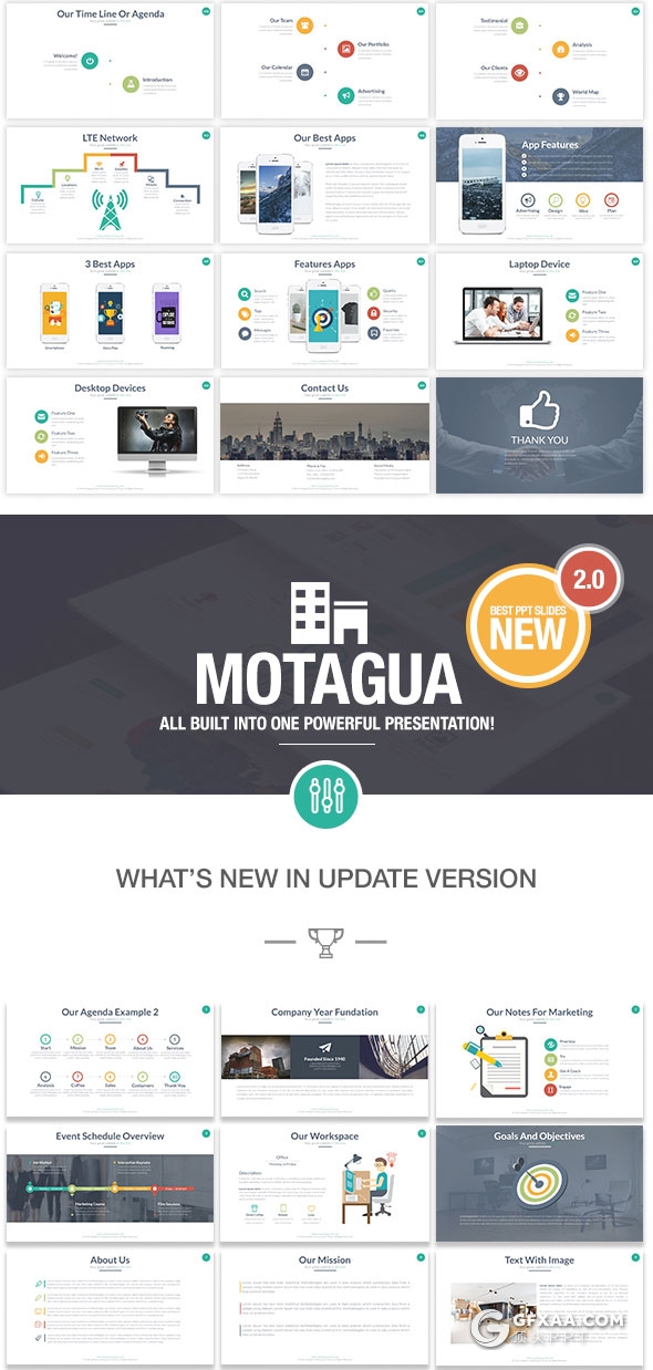 403页国外大型商务通用PPT模板16:9/4:3/16:10/A4四种尺寸PPT模板 - 顶尖PPT