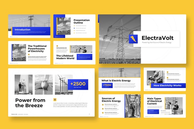特高压可回收电力能源主题keynote模板 - 顶尖PPT
