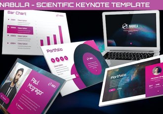 科技学术研究医学数据分析报告Keynote模板 - 顶尖PPT