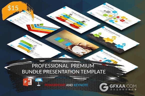 精美商务PPT+keynote双模板多种配色多种比例 - 顶尖PPT