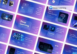 虚幻科技背景深度AI学习技术keynote模板 - 顶尖PPT