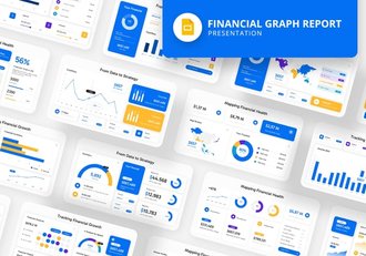 新拟态风格财务数据图表PPT模板 - 顶尖PPT