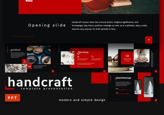 欧美风格手工艺品展示设计PPT模板 - 顶尖PPT