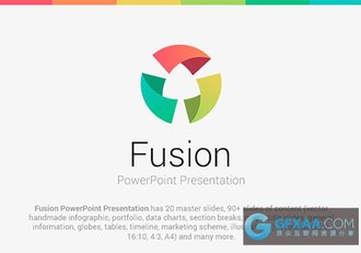 5种配色扁平化唯美色系卡通风格PPT模板 - 顶尖PPT