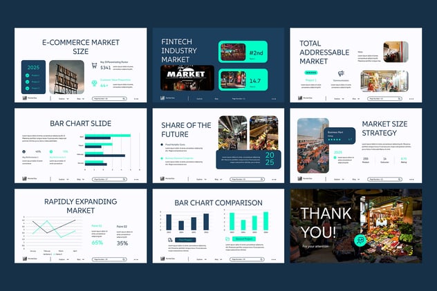 目标市场规模容量分析调研报告PPT模板 - 顶尖PPT