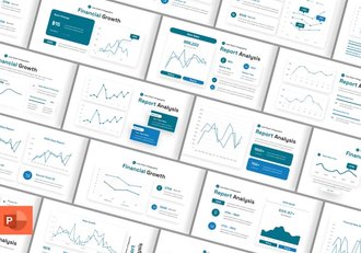 多种样式数据折线图形PPT模板 - 顶尖PPT