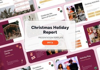 圣诞节祝福圣诞派对活动假期主题PPT模板 - 顶尖PPT