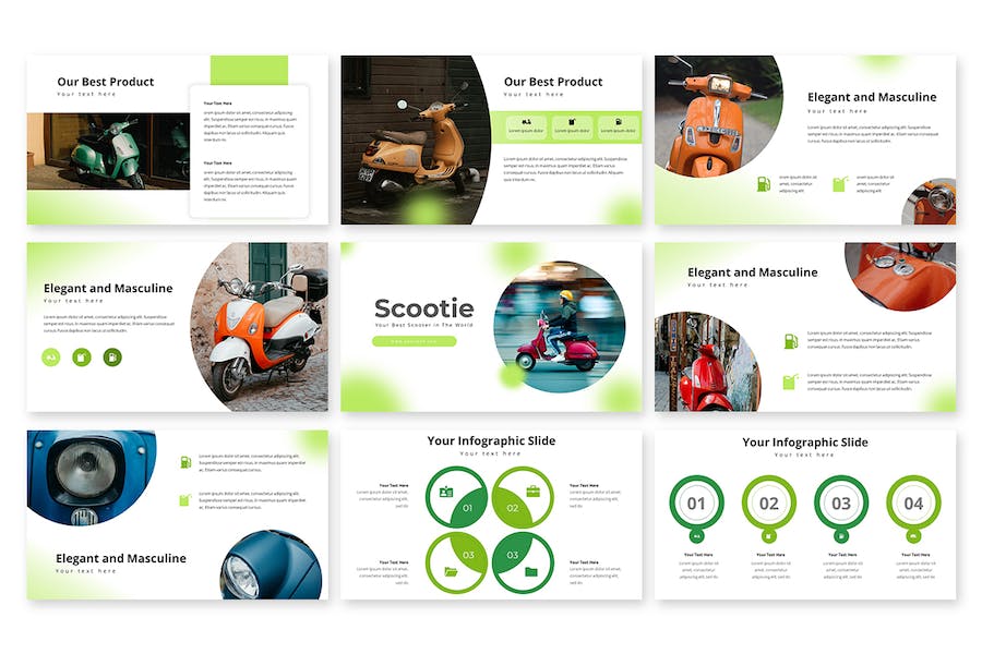 简洁绿色系品牌推广演示PPT模板 - 顶尖PPT