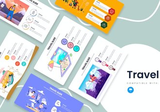 旅游目的地景点宣传信息图Keynote模板 - 顶尖PPT