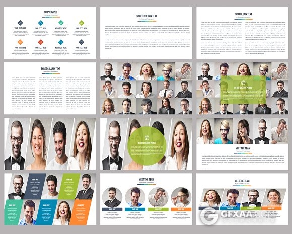 50种颜色主题86页商务年终总结PPT模板 - 顶尖PPT
