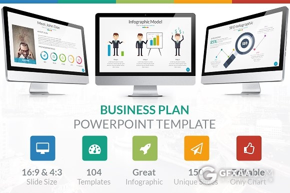 150页卡通多色图形图标PPT通用模板 - 顶尖PPT