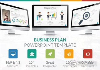 150页卡通多色图形图标PPT通用模板 - 顶尖PPT