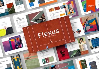 灵活商务企业服务展示PPT模板 - 顶尖PPT