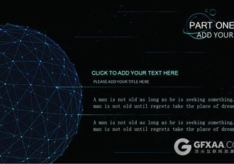 极细亮蓝线条创意星球大气简约PPT模板 - 顶尖PPT