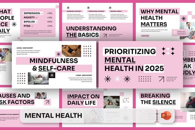 心理健康医学治疗PPT模板 - 顶尖PPT