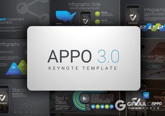 精美交互效果手机APP分析keynote模板 - 顶尖PPT