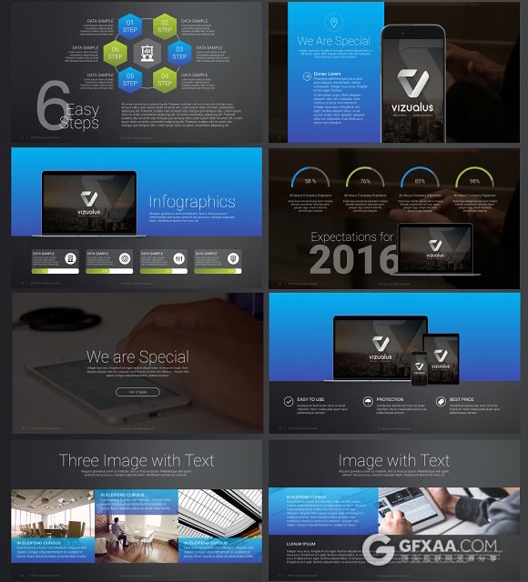 精美交互效果手机APP分析keynote模板 - 顶尖PPT