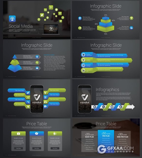 精美交互效果手机APP分析keynote模板 - 顶尖PPT