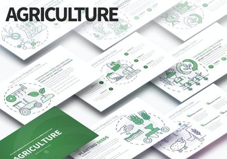 农业种植研究图形插画PPT模板 - 顶尖PPT