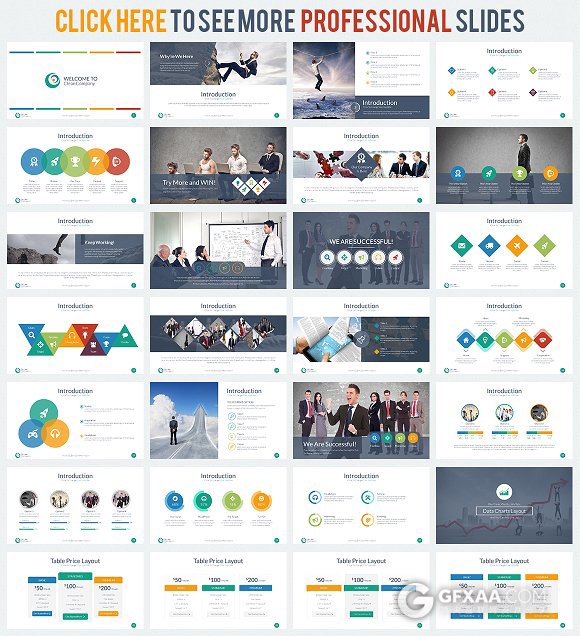 102页商务多种图形图表搭配keynote通用模板 - 顶尖PPT