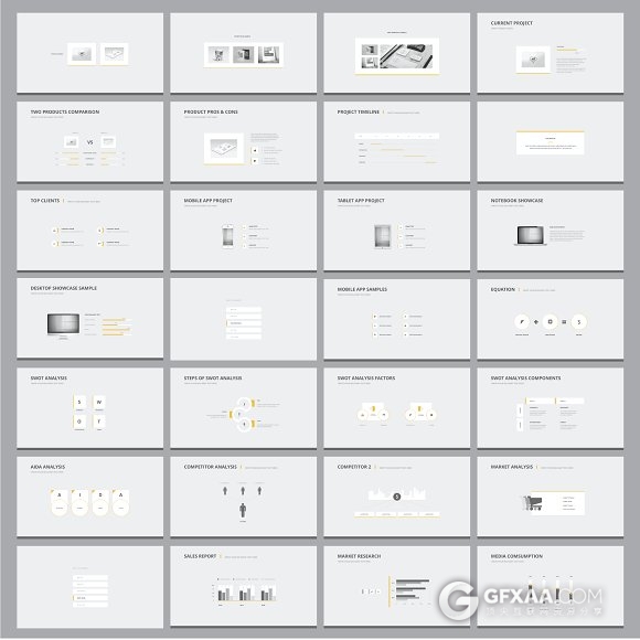 64页简约扁平化新年总结计划PPT模板 - 顶尖PPT
