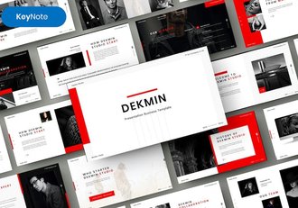 红色简约营销计划商业计划多用途商务keynote模板 - 顶尖PPT