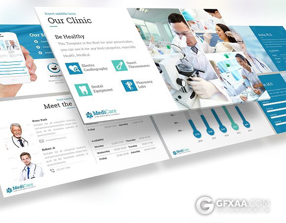 科学实验医学研究生物化学通用PPT模板 - 顶尖PPT