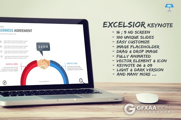 100商务年终总结报告多图表keynote模板 - 顶尖PPT