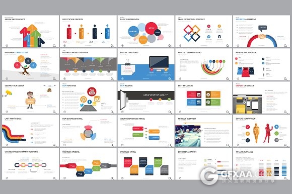 100商务年终总结报告多图表keynote模板 - 顶尖PPT