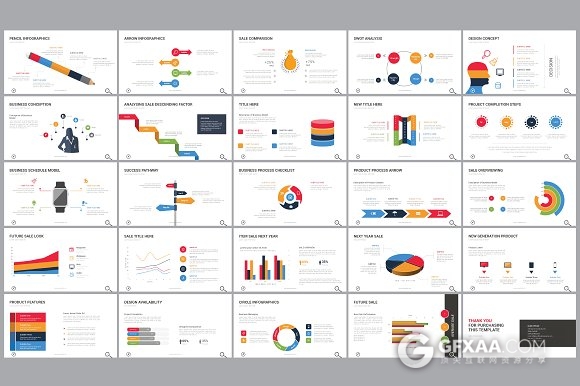 100商务年终总结报告多图表keynote模板 - 顶尖PPT