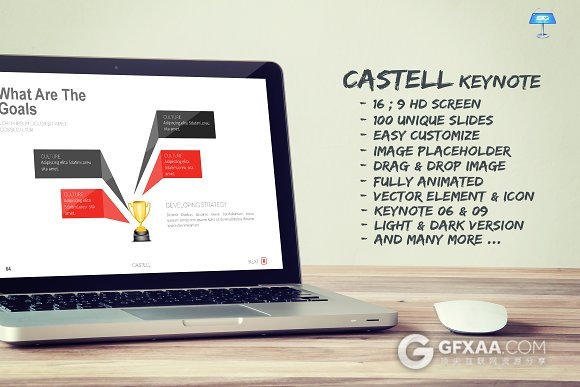 100页扁平化多种图表商务keynote模板 - 顶尖PPT