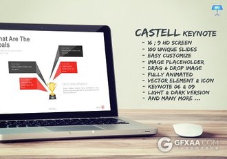 100页扁平化多种图表商务keynote模板 - 顶尖PPT