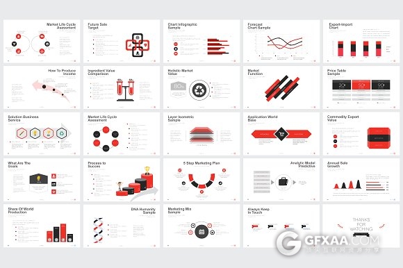 100页扁平化多种图表商务keynote模板 - 顶尖PPT