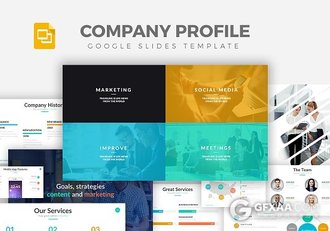 扁平化商务简洁年终总结通用PPT模板 - 顶尖PPT