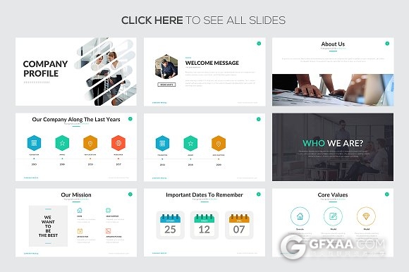 扁平化商务简洁年终总结通用PPT模板 - 顶尖PPT