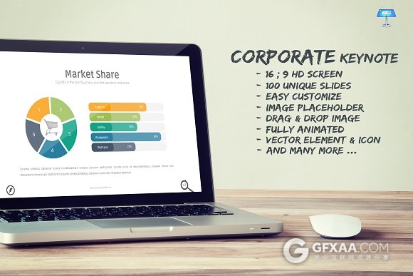 100页多色系图形图表年终总结通用keynote模板 - 顶尖PPT