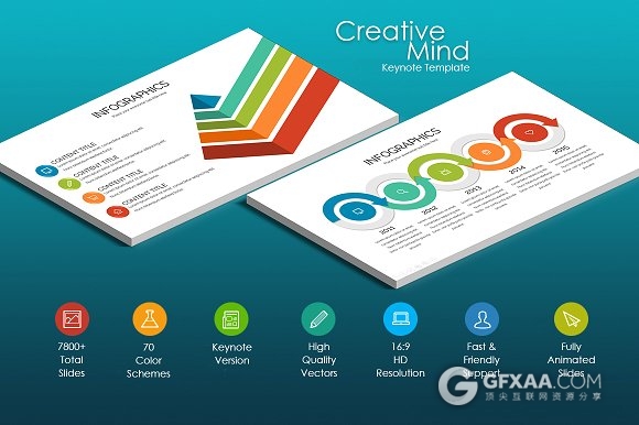 多种配色商务年终总结汇报keynote模板 - 顶尖PPT