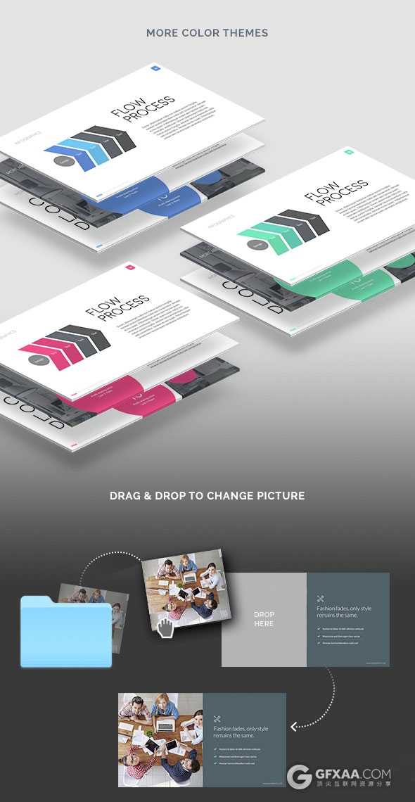 80多页欧美商务总结报告PPT模板5种配色主题 - 顶尖PPT