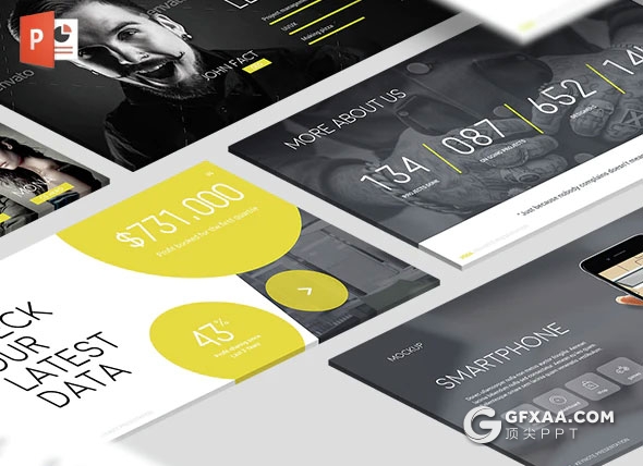 80多页欧美商务总结报告PPT模板5种配色主题 - 顶尖PPT