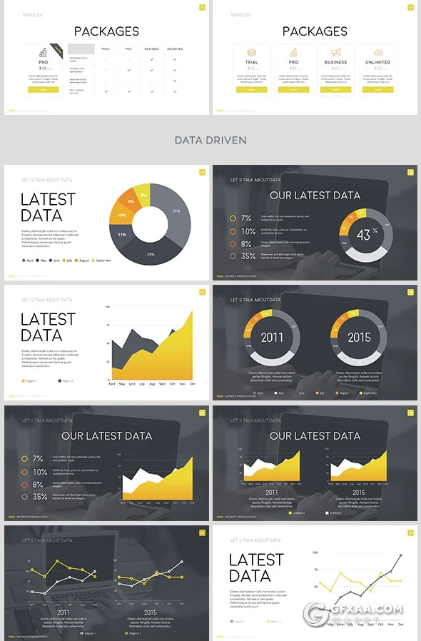 80多页欧美商务总结报告PPT模板5种配色主题 - 顶尖PPT