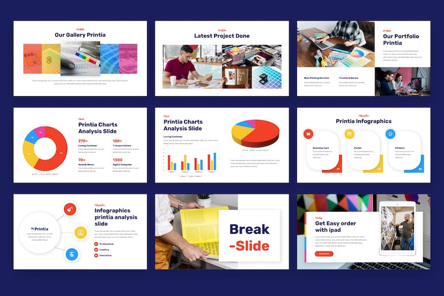 打印制作公司PowerPoint模板 - 顶尖PPT