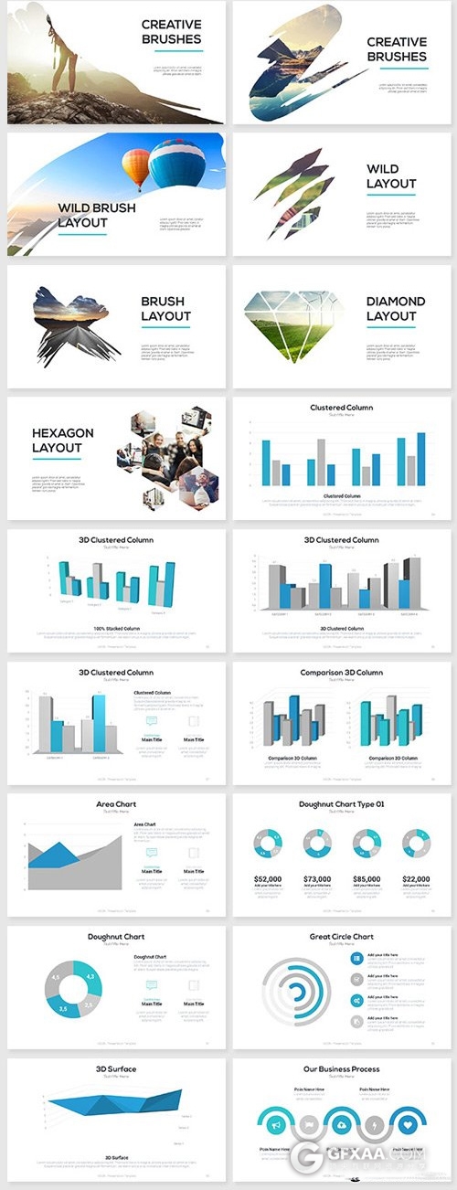 133页简约大气风格PPT模板 - 顶尖PPT