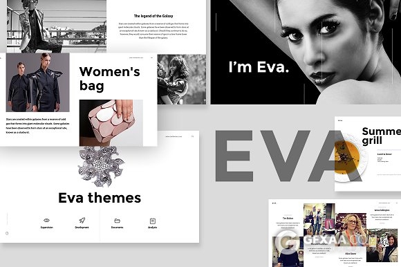 98页简约时尚人物图片展示报告keynote模板 - 顶尖PPT