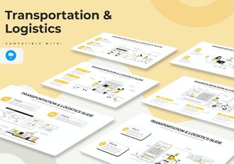 物流运输供应链流程图形Keynote模板 - 顶尖PPT
