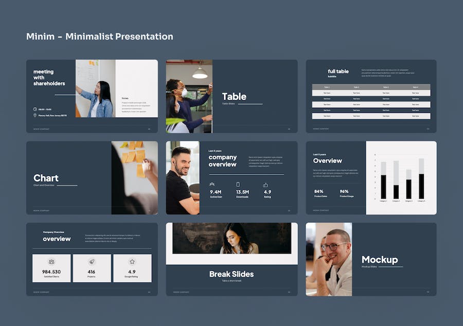极简设计风格创意展示Keynote模板 - 顶尖PPT