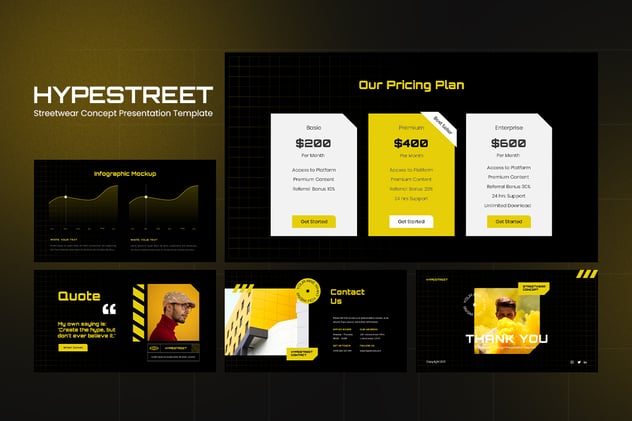 城市街头服饰设计keynote模板 - 顶尖PPT