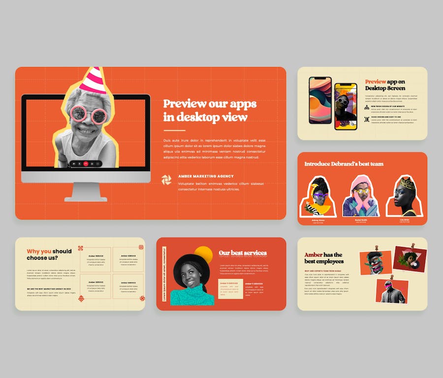 复古潮流时尚杂志风格PPT模板 - 顶尖PPT