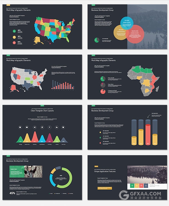 100多页商务精美图形图标设计多用途PPT模板 - 顶尖PPT